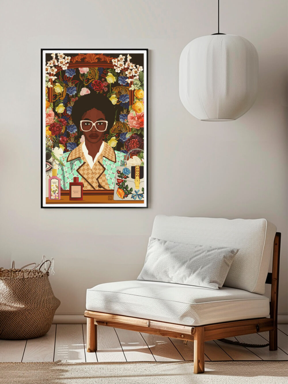 gucci bloom livingroom poster