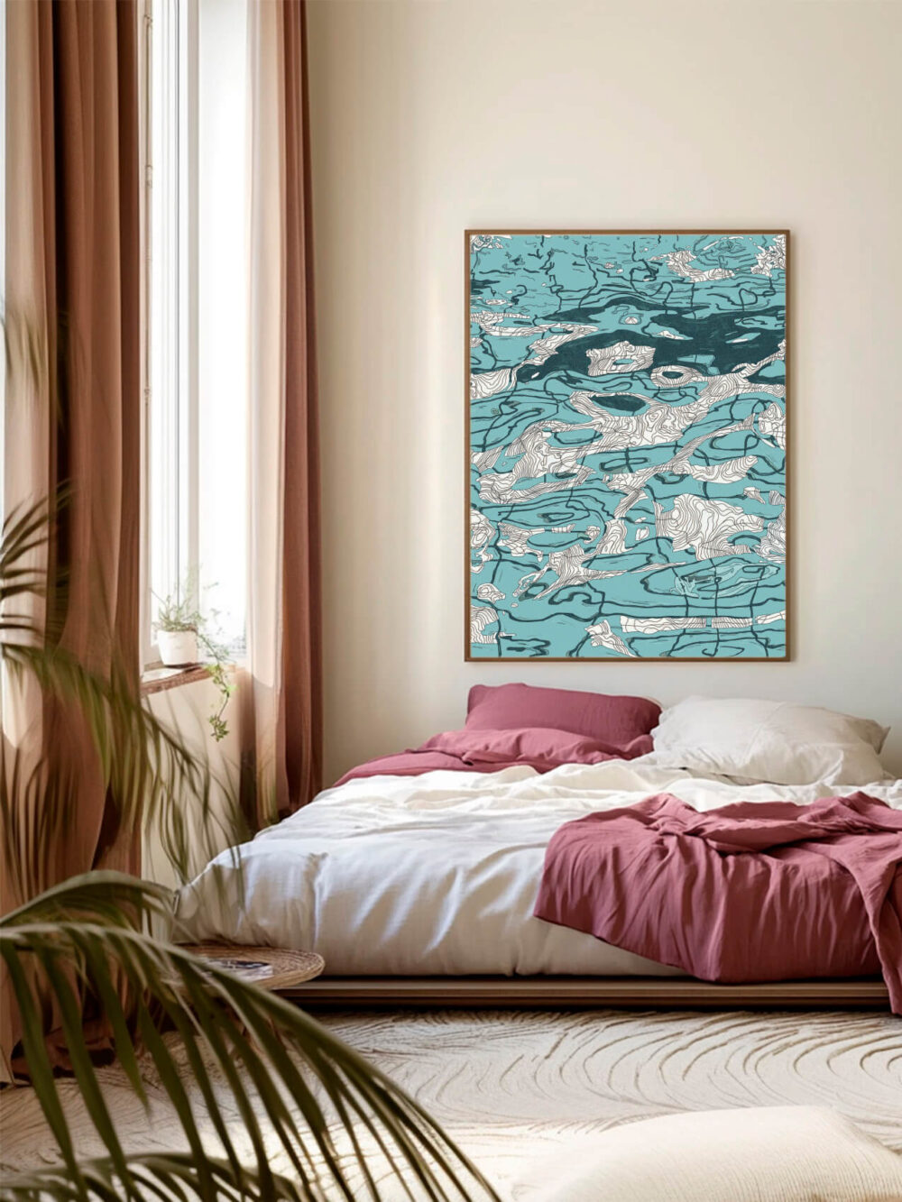 blue poster sea
