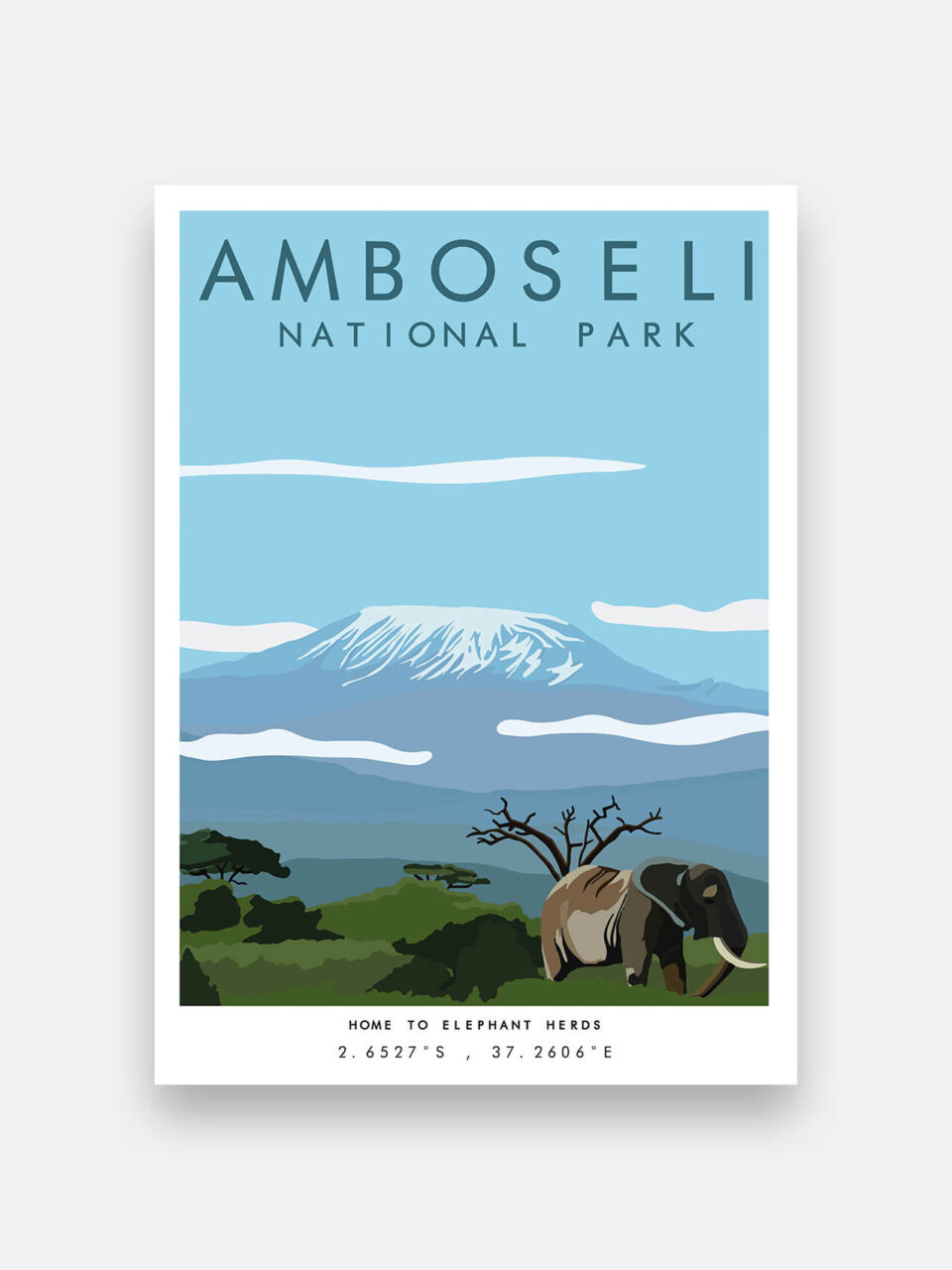 Amboseli National Park poster