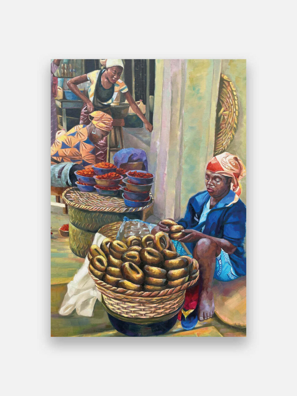 Fried Fish market Nigeria poster