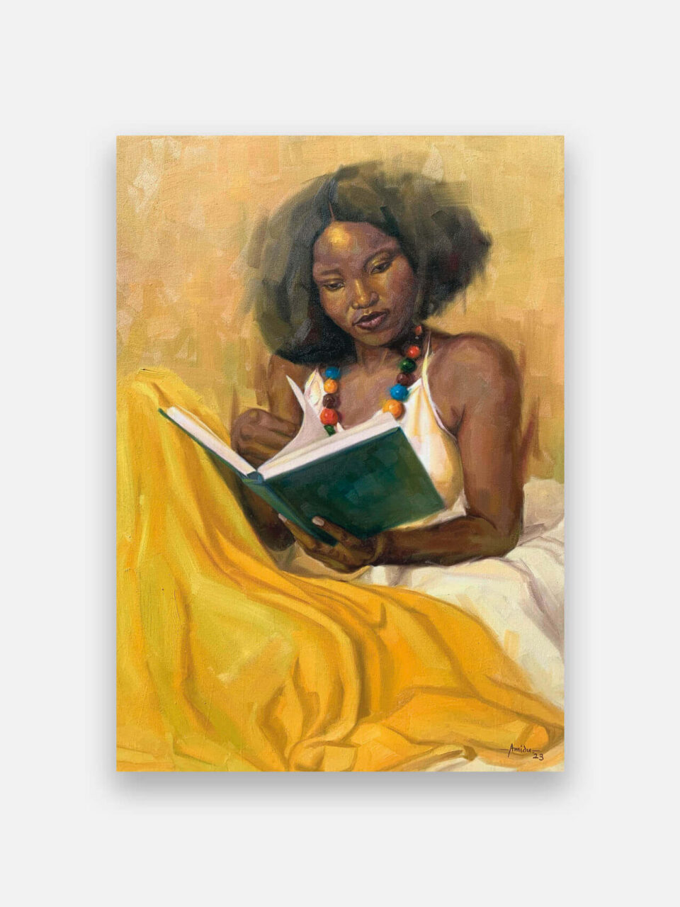 African lady reading