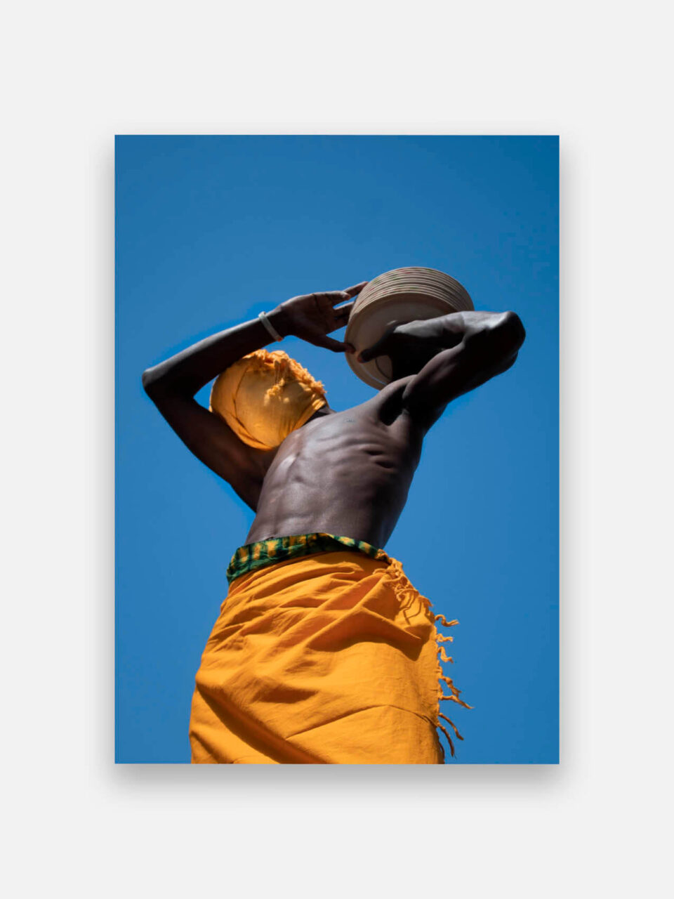 poster blue sky yellow