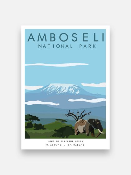 Amboseli National Park poster